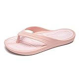 LM Women's Flip Flops Thong Sandals Casual Sandals Shower Shoes Beach Slippers Slides Sandals Slip on Water Shoes, Light Pink, 7
