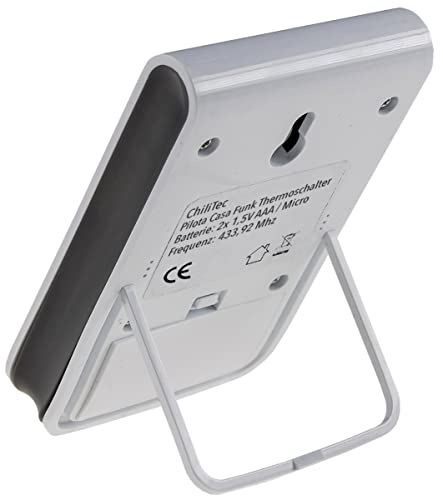 ChiliTec Thermostat Funksender für Pilota Casa Funkempfänger - Innen Funk-Thermostat mit Display - Digitale Steuerung für Heizung Klimagerät