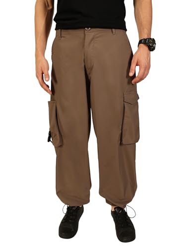 Image of Thomas Scott Men's | Solid | Light Weight | Breathable Fabric | Ribbed Bottoms | Mid Rise | Loose Fit | 100% Cotton | Button Waist | Chino Trouser | Pants