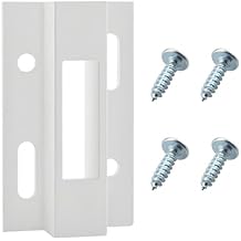 Sliding Door Keeper for Hook Style Latch, Patio Door Lock Latch E 2124, Sliding Glass Door Latch Replace for Prime-Line, White