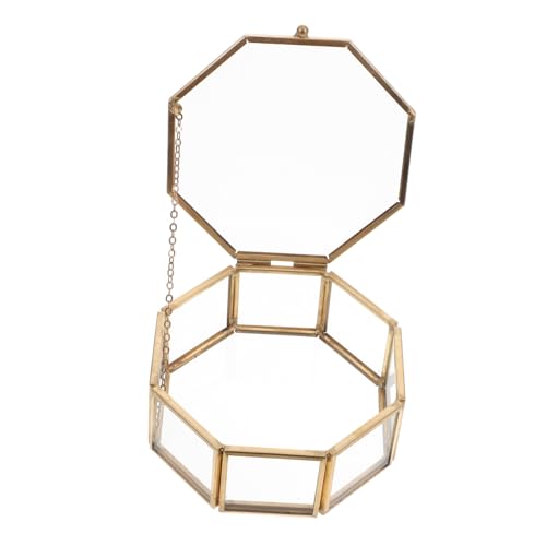 HEMOTON Caja Joyero Octagonal Dorada Vintage...