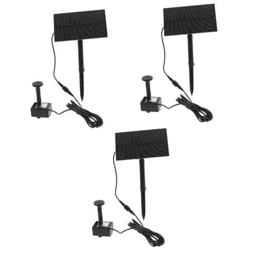 Sosoport Ensemble De 3 Fontaines Solaires Élégantes pour Bain d'oiseaux Pompe À Eau À Énergie Solaire - pour L'extérieur