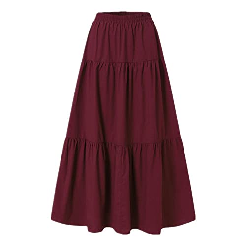 Jupe d'été décontractée à volants pour femme, C, 40