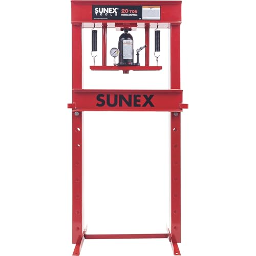Sunex 5720 Fully-Welded Manual Hydraulic Shop Press, 20 Tons