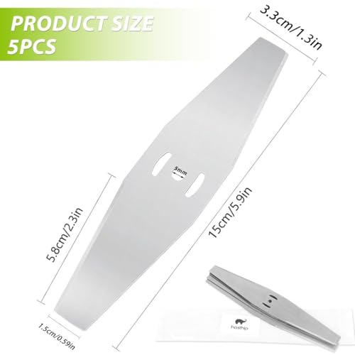 Image of HASTHIP Grass Cutter Blade 6 Inch Stainless Steel for Lawn Mower Use | Sharp Cutting Performance for Dense Grass, Durable Stainless Build, Smooth Operation for Yard Tasks