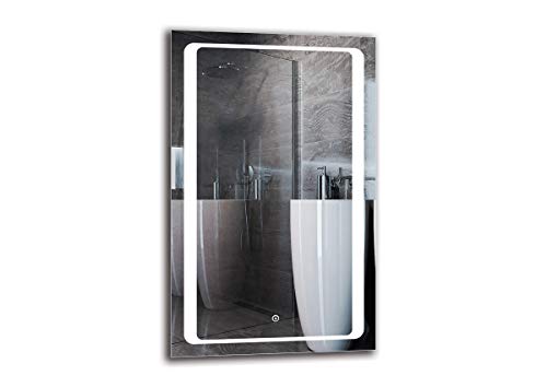 Espejo LED Deluxe - Dimensiones del Espejo 50x80 cm - Interruptor tactil - Espejo de baño con iluminación LED - Espejo de Pared - Espejo con iluminación - ARTTOR M1ZD-49-50x80 - Blanco frío 6500K