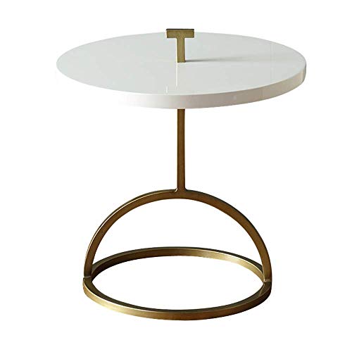 YueQiSong Sofa Small Round Table Metal Simple Coffee Table Side Severa
