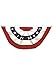 3x6 Ft Windstrong Deluxe (Double Sided) US American Flag Bunting Half Fan Fully Pleated Cotton Blend Made in The USA