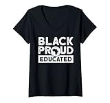 Photo Gallery donna black proud educated black history month maglietta con collo a v Photo Gallery donna black proud educated black history month maglietta con collo a v