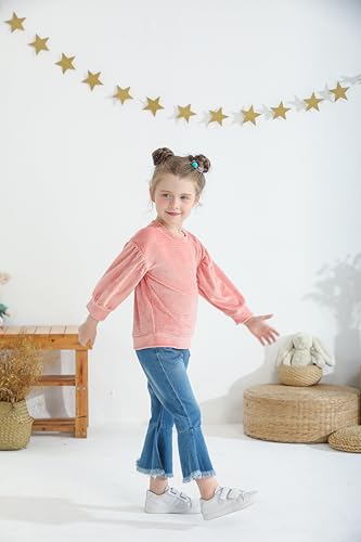 Mioglrie Toddler Baby Girl Clothes 2T 3T 4T Girl Clothes 12 18 24 Months Fall Winter Outfits Sweatshirts Jeans Set3