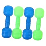 Abaodam 4 Stück Hantelset Kunststoff mit Sound Leichtes Fitnessspielzeug für Kleinkinder Kindergarten Morgenübungen Sporttraining Kunststoff hanteln in Blau und Grün