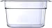 CFS Plastic Food Pan 1/6 Size 4 Inches Deep Clear