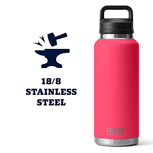 Image of YETI Rambler 46 oz Bottle, Leakproof, Vacuum Insulated, Stainless Steel with Chug Cap, Bi,ini Pink