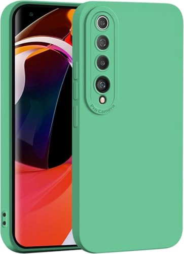 Movilear Funda Carcasa de Silicona Líquida para Xiaomi Mi 10 4G / Mi 10 Pro 4G, Interior de Microfibra Antigolpes Protección Gel Ultra Suave de Goma a Prueba de Choques y Arañazos FSUA (Verde)