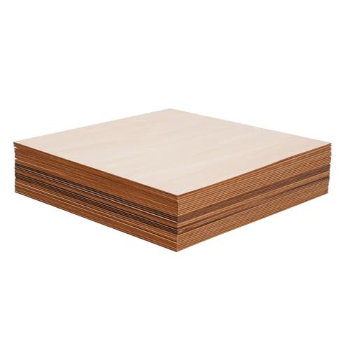Lot de 30 plaques de contreplaqué - 40 x 40 cm - 3 mm - Multifonctionnelles - Pour projets de bricolage, peinture, gravure, décoration