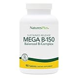 Natures Plus Mega B-150 Complex - 90 Sustained Release Vegetarian Tablets - Maximum Potency B Complex Vitamin Supplement -Gluten Free - 90 Servings