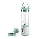 Salter ActiBoost Cordless Portable Blender - 450ml, Pulse Function, 40 Sec Countdown, BPA-Free, Stainless Steel, Includes Blade Cover & Bottle Base, On-The-Go Protein Blender, Smoothies, 100W, Green