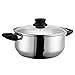 Garnek ze stali nierdzewnej z pokrywką Mini indukcyjne garnki do gotowania nieprzywierające rondelki garnek do zupy garnki do zapiekanek, 24 CM (5L)