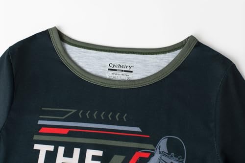 CYCHELRY Little Big Boys Pajamas Green Gamer Long Sleeve and Pants Soft Nighty PJS 2PCS Sleepwear Set Size 6-162