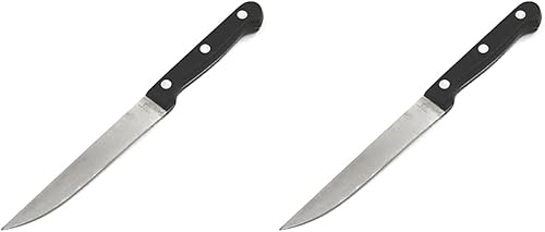 Chef Craft Select - Cuchillo utilitario de 5 pulgadas, hoja de 8.5 pulgadas de largo, acero inoxidablenegro (paquete de 2)