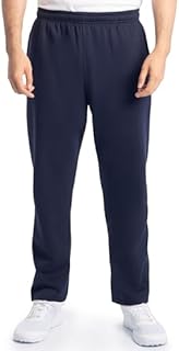 Fruit of The Loom Men's Eversoft Fleece Open Bottom Sweatpants with Pockets, Relaxed Fit, Moisture Wicking, Breathable