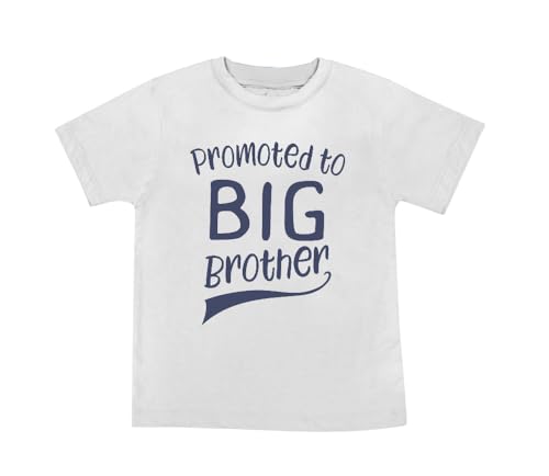Wild and Happy Promoted to Big Brother Bro Sibling Pregnancy Announcement Shirt Toddler in White