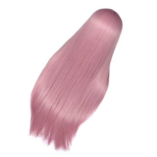Postiche Longue Rose GALPADA en Cheveux Synthétiques Ajustables