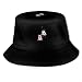 Produktbild FEIHAT Unisex Spielkarten Eimer Hut Sommer Damen Herren Fischerhut Casual Plain Cap Reise Strand Sonne Hut Outdoor Cap schwarz