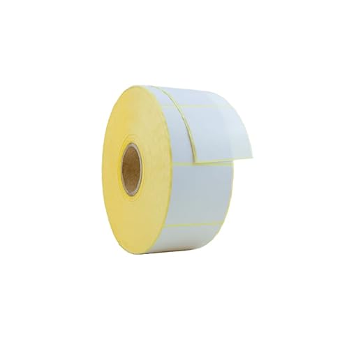 BCS LABELS - Rollo 2500 etiquetas 55x50mm papel couche autoadhesivas para impresoras de transferencia térmica Zebra, TSC, Toshiba, Brother | Etiquetas códigos de barras y precios (1)