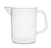 EISCO Plastic Pitcher, 500mL - Short Form, Euro Design - Molded Graduations - Chemical Resistant & Autoclavable Polypropylene - Measuring Jug Labs