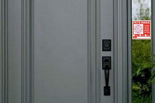 6 Pets Inside Red Safety Alert Warning Window Door Stickers; In Fire Or Emergency They Notify Rescue Personnel To Save Pet; 3 X 3 Inches #TOP3