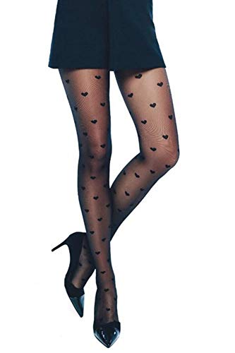 Conte Tights Heart Patterned Sheer Pantyhose Bonheur 20 Den