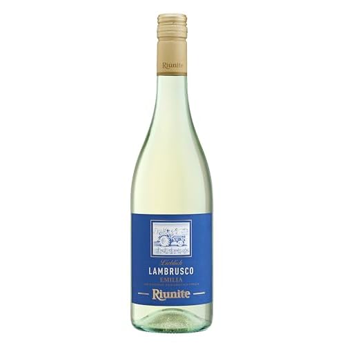 Lambrusco bianco RIUNITE dolce Dell`Emilia DOC 0,75 L - Vino Frizzante - Weißer Süßer Perlwein 7,5 % Vol. aus Italien