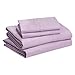 Amazon Basics Lightweight Breathable Ultra-Soft Wrinkle-Free Microfiber 4-Piece Bed Sheet Set with 14-Inch Deep Pockets, Full, Frosted Lavender, Solid