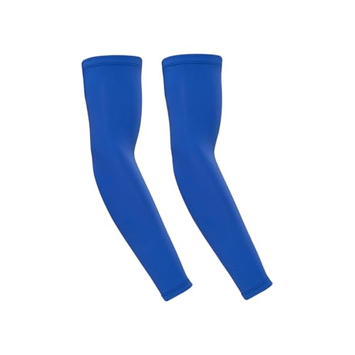 keynoyin Mangas de hielo para ciclismo al aire libre, color sólido, transpirables y antideslizantes, protección de brazo--BX-B-03, azul rey-M