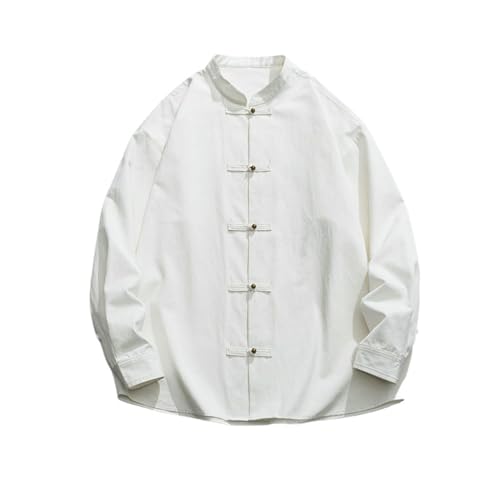 Chemise homme style chinois rétro en coupe Hanfu haut de gamme