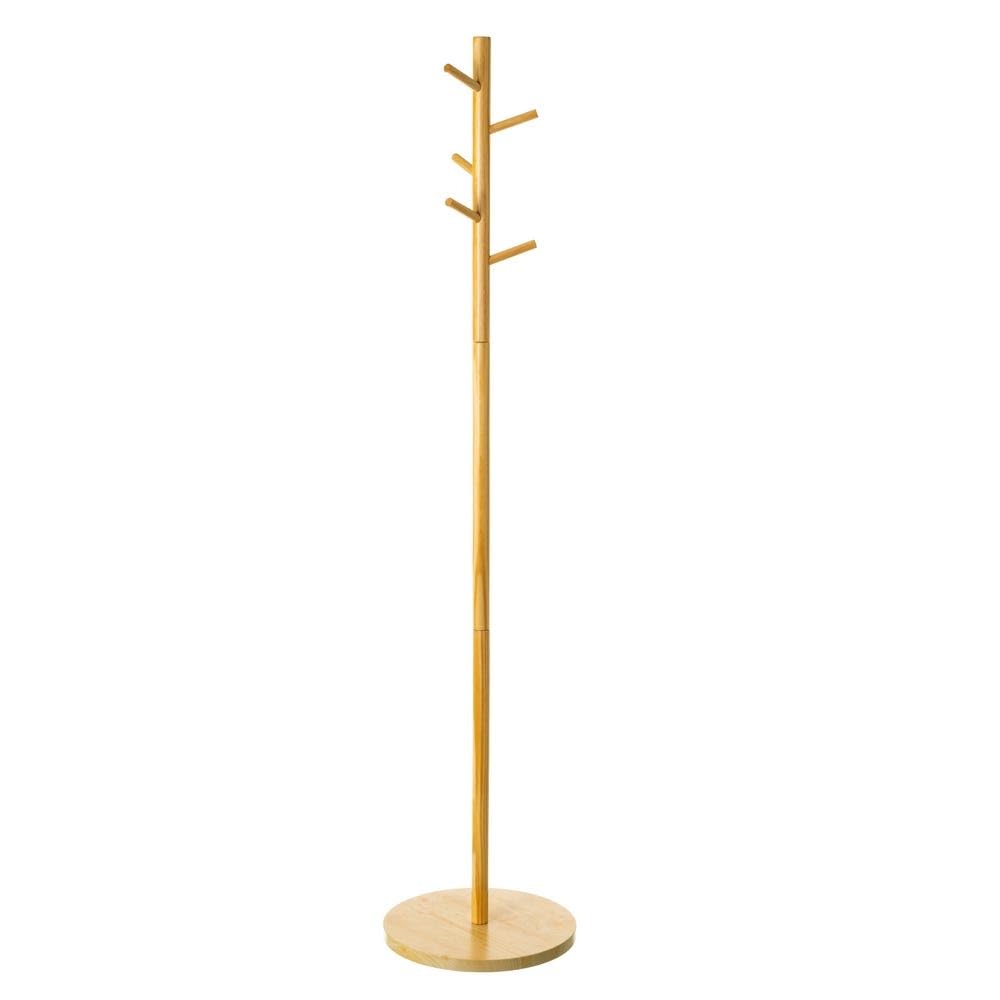 Portemanteau de sol vestiaire vertical en bois clair