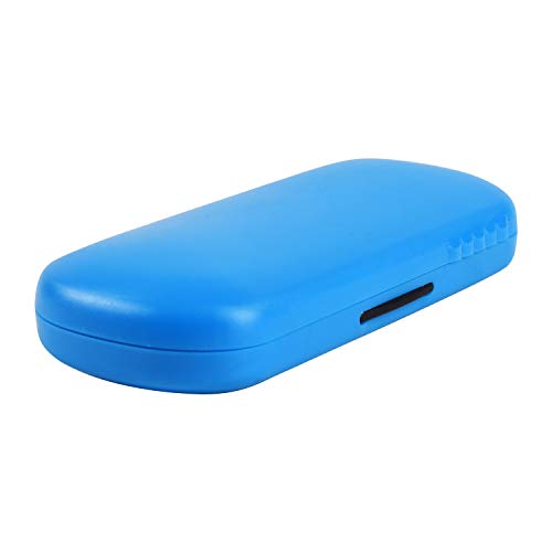 Image of VIVID Vision Unisex Adult Lightweight Eyewear Specs Case Cover | Free With Cleaning Cloth | Protect Eye Glasses | Plastic | Spectacles | Cases | IC - 632 ABS Light Blue with Cloth