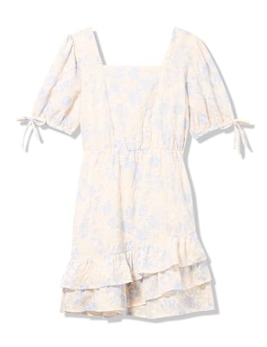 Speechless Girls' Short Sleeve Ruffled Eyelet Dress