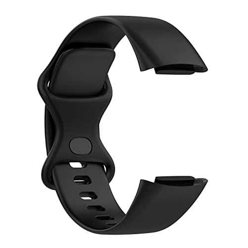 Image of Compatible with Fitbit Charge 5 Bands, Replacement Soft Silicone Watch Straps Soft Wristband for Fibit Charge 5 Fitness & Health Tracker Women&Men