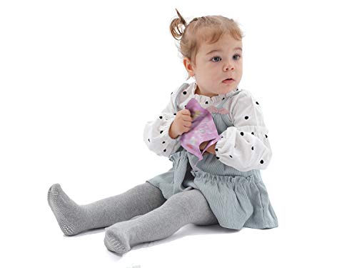 Image of Epeius Baby Girls Tights 3 Pairs Pack Seamless Non Slip /Skid Grip Cotton Leggings