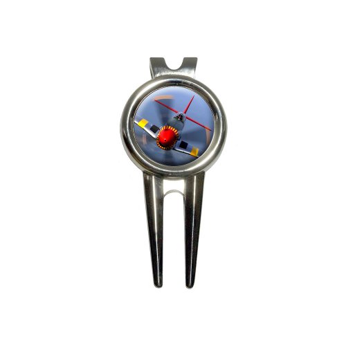 GRAPHICS & MORE World War 2 II Fighter Plane Aircraft Golf Divot Repair Tool and Ball Marker