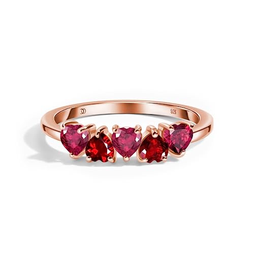 Image of Moon Magic | Authentic Rainbow Moonstone Ring, Ruby, Garnet, Rose Quartz, Obsidian, Amethyst, Multi Color/Real 925 Sterling Silver | 18k Rose Yellow Gold Birthstone Rings for Women/Genuine Gemstones
