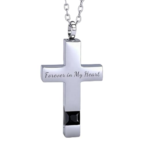 Collier urne funéraire croix cendres animal de compagnie cadeau commémoratif