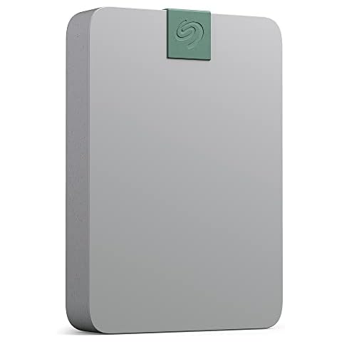 Seagate Ultra Touch HDD 5TB External Hard Drive - 15mm, Pebble Grey, Post-Consumer Recycled Material, 6mo Dropbox and Mylio, Rescue Services (STMA5000400) Cover
