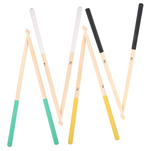 Kit de 4 pares de baquetas de percusión de arce miniatura 1
