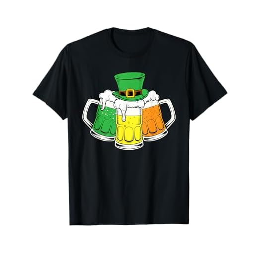 T-shirt bière irlandaise drapeau irlandais hommes femmes St Patrick Day T-Shirt