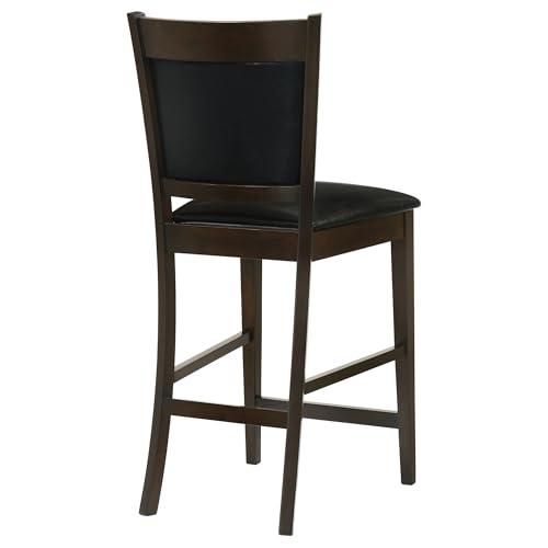 Coaster Home Furnishings - Jaden - Wood Upholstered Counter Height Chairs (Set of 2) - Footrest, Padded Seat and Back - Dining Room & Kitchen - Black & Espresso - 100959 by Coaster Fine Furniture - Used condition - Image 7