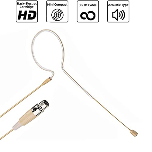 Beige Ta3F Mini 3Pin Xlr Single Headset Microphone For Akg Samson Wireless Bodypack Transmitter… #TOP1