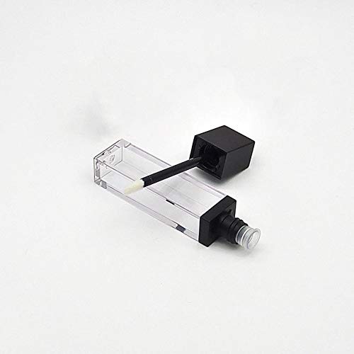 6Pcs 7ml Square Lip Gloss Tube Containers with Rubber Stopper and Wand Applicator Empty Refillable Clear Plastic Lipstick Tube Lip Balm Bottles Vials DIY Container Jar for Lipstick Samples Lip Oil - Image 3